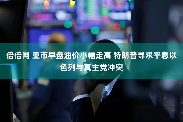 倍倍网 亚市早盘油价小幅走高 特朗普寻求平息以色列与真主党冲突